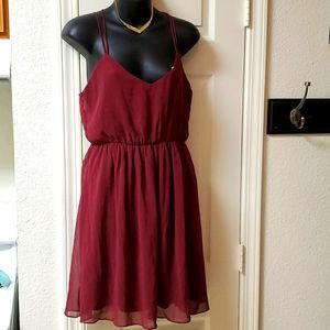Dainty Hooligan Wine Dress